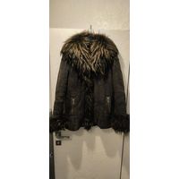 Дублёнка воротник мех Енот