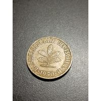 ФРГ 10 пфеннигов 1950 г. - D
