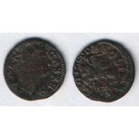 ВКЛ 1 шеляг литовский 1666 год TLB KPL (вроде) Ян II Казимир (3-VF)(6873_ pl-0177