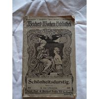 Schonheitsdurstig roman von A. von Liliencron. Начало 20 века. Роман на немецком языке.