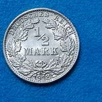 1/2 марки (1918г.)  (F) Пруссия.аUNC! Расспродажа! Смотрите и другие мои лоты!!!