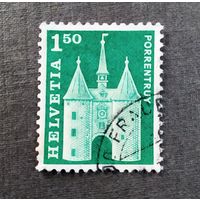 Марка Швейцария 1968 год Города Архитектура