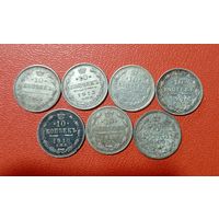 Лот монет 10 копеек Николая 2