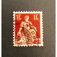 Марка Швейцария 1908 год Стандарт
