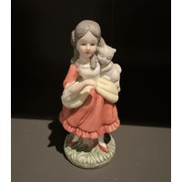 Статуэтка Девочка с кошкой  С 1 рубля Англия