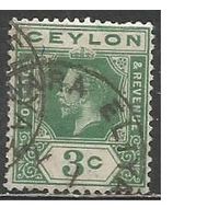 Цейлон. Король Георг V. 1911г. Mi#167.