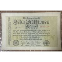 Банкнота 10 миллионов марок 1923 год. Веймарская республика.
