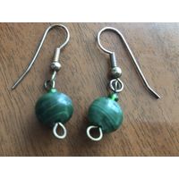 Серьги с малахитом