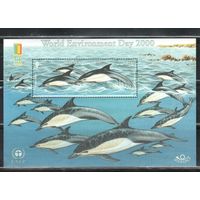 Джерси-2000,(Мих.Бл.26) ** , Морская фауна, Дельфины