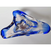 Вазочка для мелочей конфетница Чехословакия цветное стекло винтаж