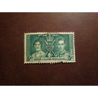 Британская колония Кения , Уганда, Танганьика 1937 г.Коронация короля Георга VI и королевы Елизаветы./43а/