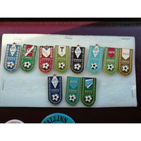 Полный набор значков "Чемпион СССР по футболу" футбольный клуб 11 шт. Спартак Зенит ЦСКА