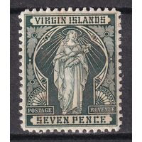 9.BrKCI. Великобритания. Колонии. Виргинские острова. Святая Урсула. 1899 г. 7P. Mi.#23.