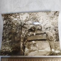 Фотография. История СССР в лицах. Военные связисты. Учения. Зил-157. 1970-е.