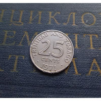 25 центов 1971 Тринидад и Тобаго Без отметки монетного двора #01
