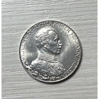 2 марки 1913 Пруссия Серебро яркий штемпельный блеск