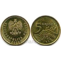 Польша 5 грошей 2024