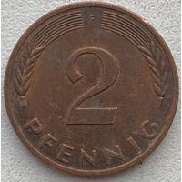 Германия 2 пфеннига 1977 г. F