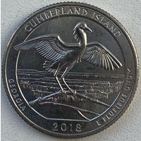 США 25 центов (квотер) 2018 г. D. Национальное побережье острова Кумберленд