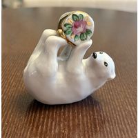 Статуэтка Цирковой медведь с барабаном . Дулёво