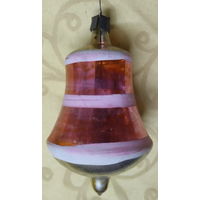 Елочная игрушка КОЛОКОЛЬЧИК С ЯЗЫКОМ колокол. красный СССР