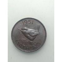 Великобритания фартинг  1951 года .