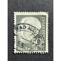 Германия 1954. Профессор, доктор Теодор Хойс (1884-1963), 1-й президент Германии