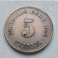 Германия 5 пфеннигов, 1906 А 2-12-8
