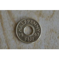 Фиджи 1/2 пенни 1943    Редкая!!!