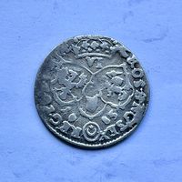 Монета СЕРЕБРО Польша 6 грошей 1685 год ЯН СОБЕСКИЙ ОТЛИЧНЫЙ