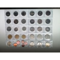 Латвия 1 много памятных, разные чек. блеск с рубля