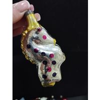 Игрушка ёлочная Лошадка, стекло. СССР