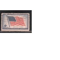 США-1957, (Мих.716), гаш. , Флаг (одиночка)