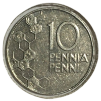 Финляндия 10 пенни, 1996 (холдер)