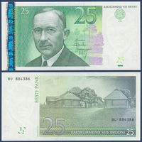 Эстония, 25 крон 2007 г., P-87 (CJ, писатель Антон Хансен Таммсааре), UNC