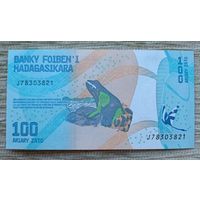 Werty71 Мадагаскар 100 ариари 2017 UNC банкнота Лягушка