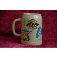 Кружка пивная ( Германия ) высота 14 см ,   500 мл