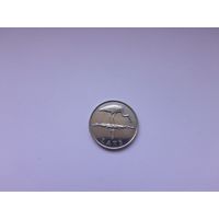 1 лат 2001 года. Латвия. Аист.