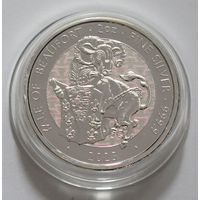 Великобритания 2023 серебро (2 oz) "Звери Тюдорово - Йель Бофорта"
