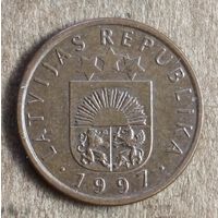 Латвия 2-я республика 1 сантим, 1997 г., KM# 15