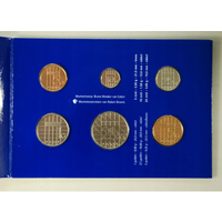 Нидерланды, годовой набор монет (Голландия) 2001 год, 5+5+10+25 центов 1+2,5 гульдена UNC.