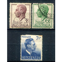 Австралия - 1951/52г. - король Георг VI - 3 марки - гашёные. #3-WB-87-A-1