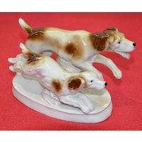 Антикварная статуэтка, собаки, Борзые, Германия, 1950-г.г.