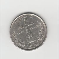 Квотер (25 центов) США "Штат Мэриленд" 2000 D Лот 0583