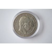 5 марок 1876 B. Пруссия Оригинал. Серебро 900.