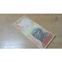 5 боливаров 19,08,2014 Венесуэлы *50004545 с рубля классный номер!
