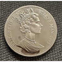 Монета. 1 крона Острова Мэн Авиация Второй Мировой войны  P-51 Mustang 1995