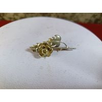 С рубля без мц. брошь "розочка" 925пр.дл4.5см. высота 2.5 см.