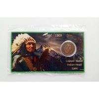 США. 1 цент 1898 г. в запаянном холдере 10х5,6см