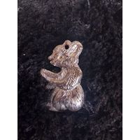 Мишка картонаж игрушка ёлочная СССР